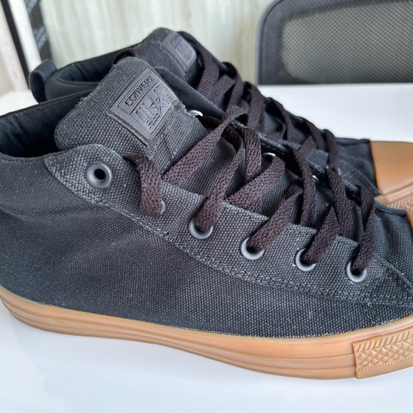 Converse Black and Tan High-Top Sneakers - Picture 2 of 9